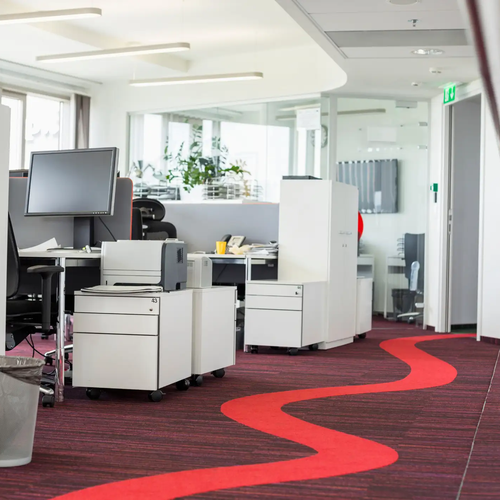 commercial flooring project by anchored floors